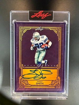 2026 Leaf Decadence Emmitt Smith Auto BA-ES1 Purple 4/5 Cowboys HOF