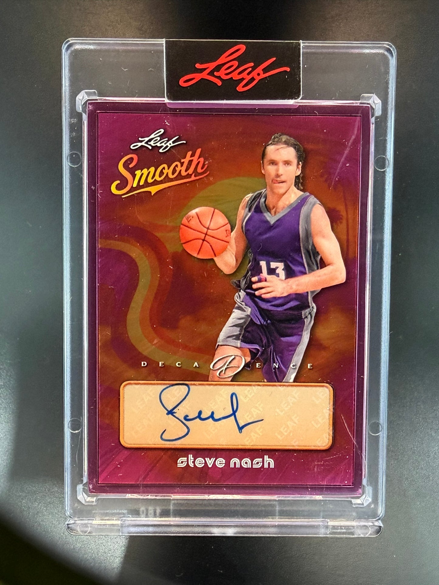 2026 Leaf Decadence Steve Nash Smooth Auto S-SN1 Purple 3/3 Autograph
