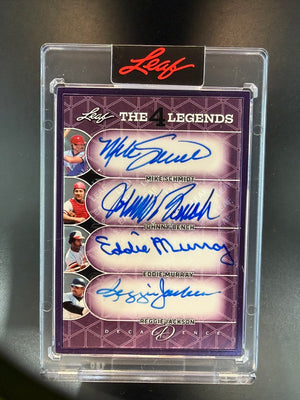 2026 Leaf Decadence Schmidt Bench Murray Reggie Jackson Quad Auto 4L-8 3/5