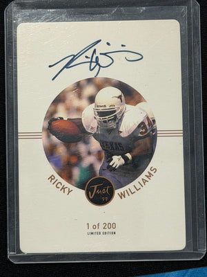 1999 Just Minors Auto Die-Cuts /200 Ricky Williams