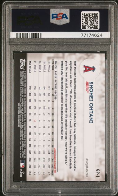 2022 Topps International Trading Card Day Baseball Gift With Purchase #GP1 Shohei Ohtani – PSA 9