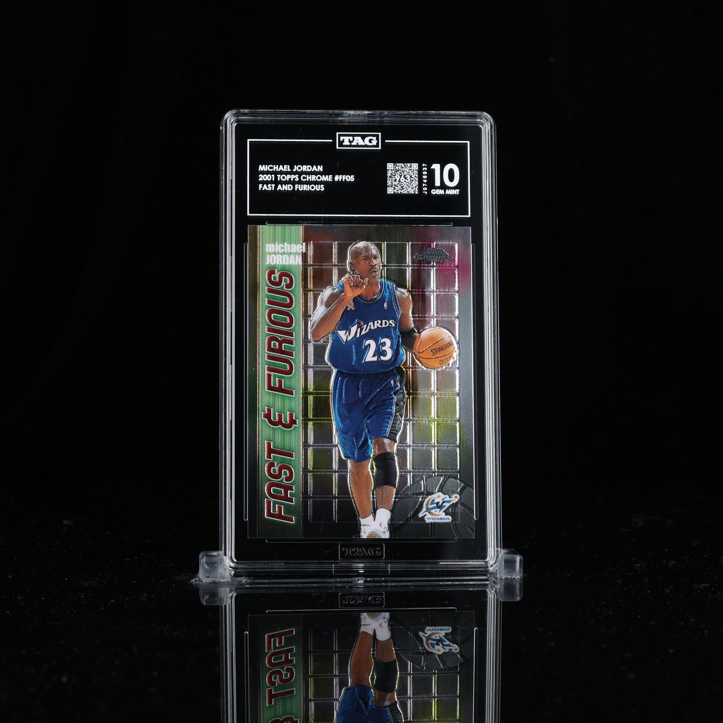 2001-02 Topps Chrome Michael Jordan Fast and Furious #FF05 TAG 10