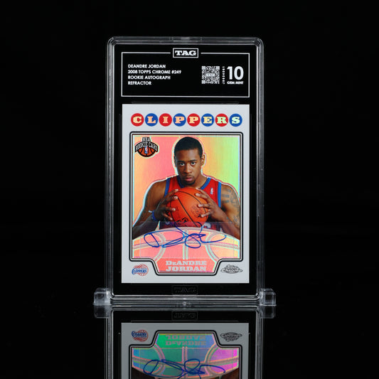 2008 Topps Chrome DeAndre Jordan Rookie Auto Refractor /476 TAG 10