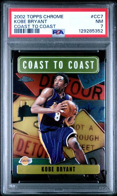2002 TOPPS CHROME COAST TO COAST #CC7 KOBE BRYANT PSA 7