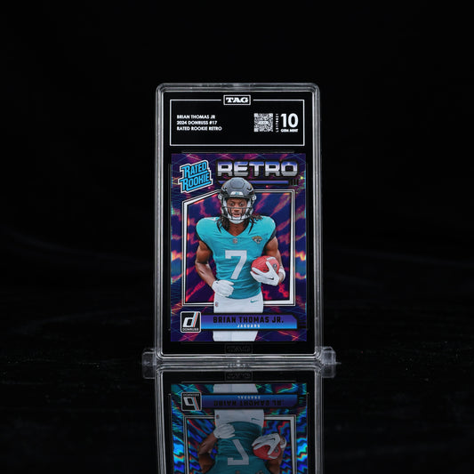 2024 Donruss Rated Rookie Retro Brian Thomas Jr. TAG 10