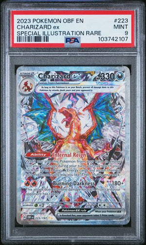 2023 POKEMON OBSIDIAN FLAMES #223 CHARIZARD ex SPECIAL ILLUSTRATION RARE PSA 9