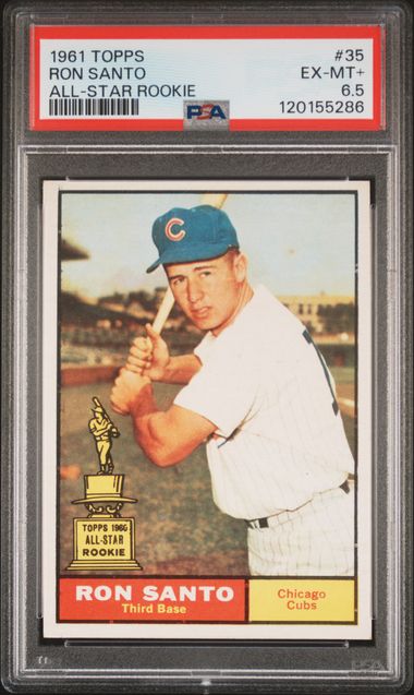 1961 TOPPS #35 RON SANTO ALL-STAR ROOKIE PSA 6.5