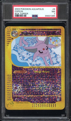 2003 POKEMON AQUAPOLIS BOX TOPPER #6 ESPEON BOX TOPPER PSA 7