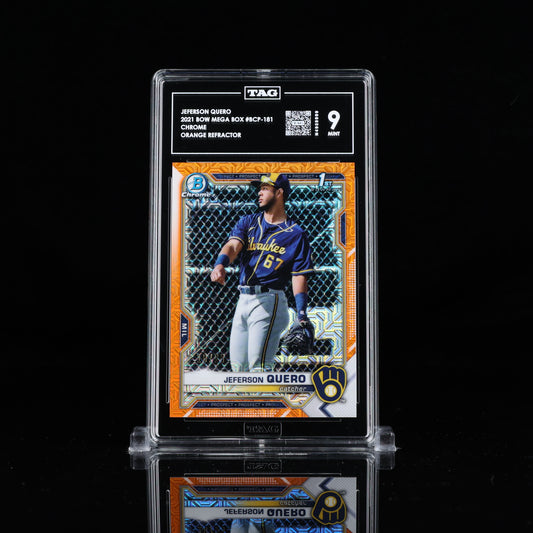 2021 Bowman 1st Jefferson Quero Orange Mojo Refractor /25 TAG 9