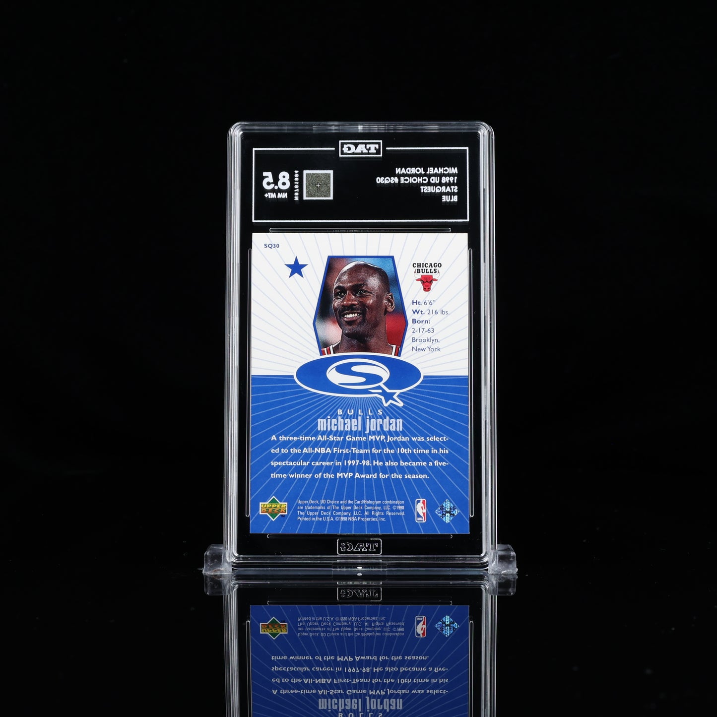 1998 UD Choice Starquest Blue #SQ30 Michael Jordan TAG 8.5
