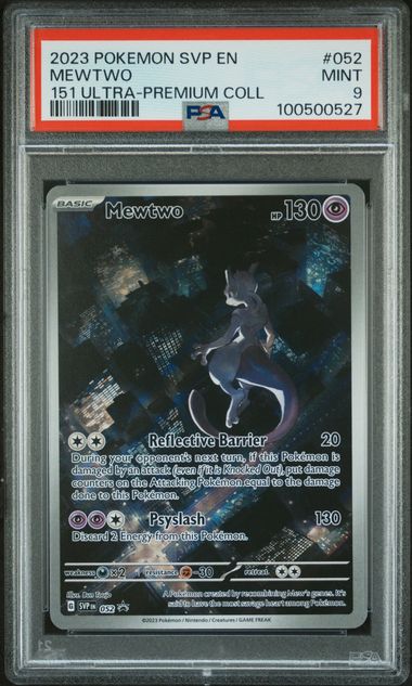 2023 POKEMON SVP EN-SV BLACK STAR PROMO #052 MEWTWO 151 PSA 9