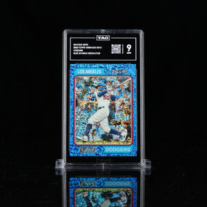 MOOKIE BETTS 2023 TOPPS HERITAGE #315 CHROME BLUE SPARKLE REFRACTOR TAG 10
