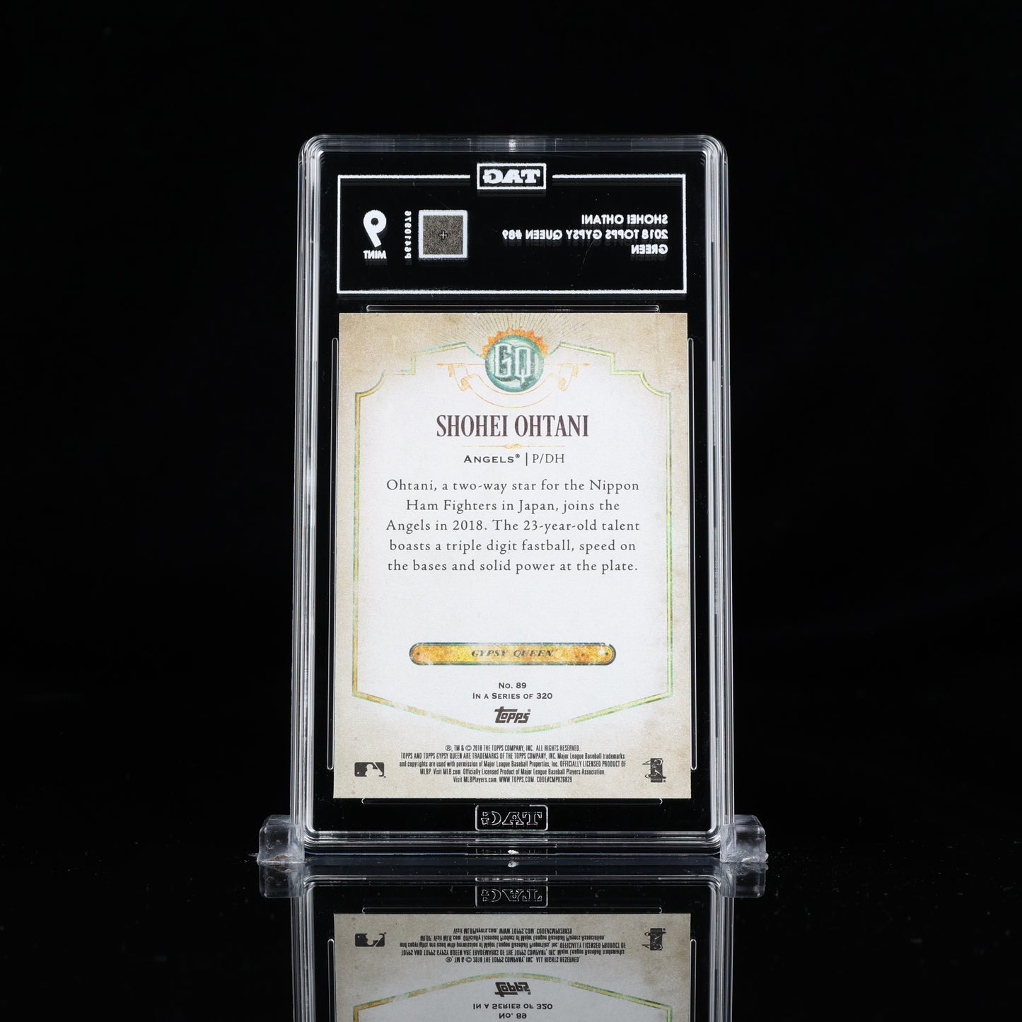 2018 Topps Gypsy Queen Shohei Ohtani ROOKIE RC Green Variation SP - TAG 9