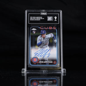 PETE CROW-ARMSTRONG 2024 TOPPS CHROME ON CARD ROOKIE AUTO TAG 9