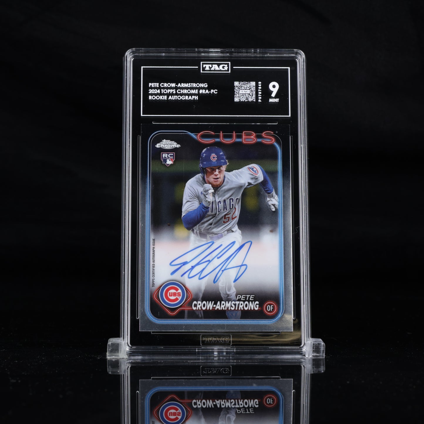 PETE CROW-ARMSTRONG 2024 TOPPS CHROME ON CARD ROOKIE AUTO TAG 9