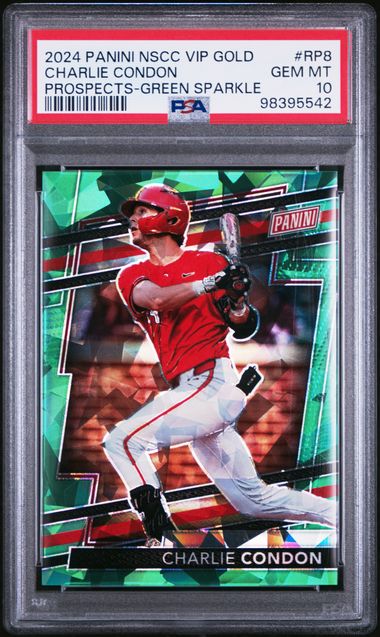 2024 Panini The National VIP #RP8 Charlie Condon Green Ice Prizm /99 PSA 10