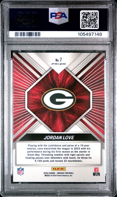 2024 PANINI MOSAIC OVERDRIVE #7 JORDAN LOVE PSA 10