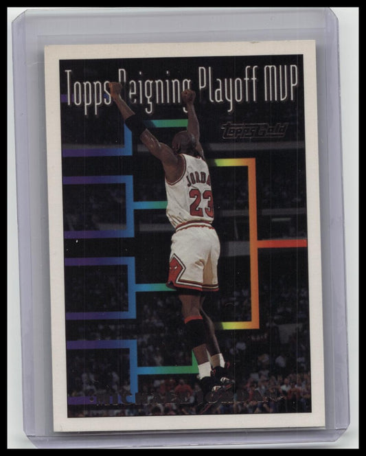 1994 Topps GOLD - Michael Jordan Topps Reigning Playoff MVP #199 Chicago Bulls