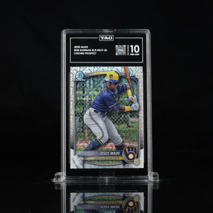 JESÚS MADE 2025 1st BOWMAN MOJO MEGA BOX #BCP-50 CHROME PROSPECTS TAG 10