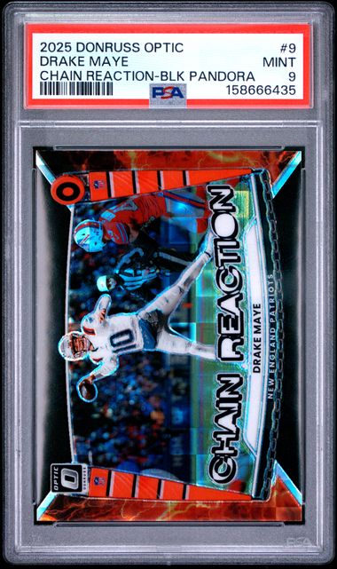 2025 PANINI OPTIC CHAIN REACTION DRAKE MAYE BLACK PANDORA /149 PSA 9
