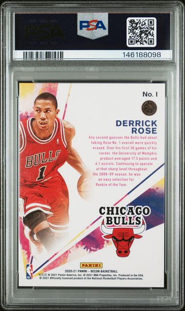 2020 PANINI RECON ROOKIE REVIEW #1 DERRICK ROSE ROOKIE REVIEW PSA 10
