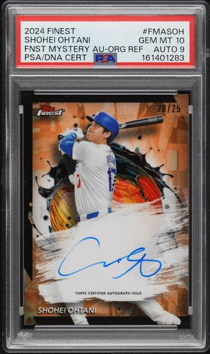 2024 TOPPS FINEST MYSTERY REDEMPTION SHOHEI OHTANI AUTO /25 PSA 10