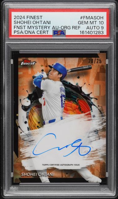 2024 TOPPS FINEST MYSTERY REDEMPTION SHOHEI OHTANI AUTO /25 PSA 10