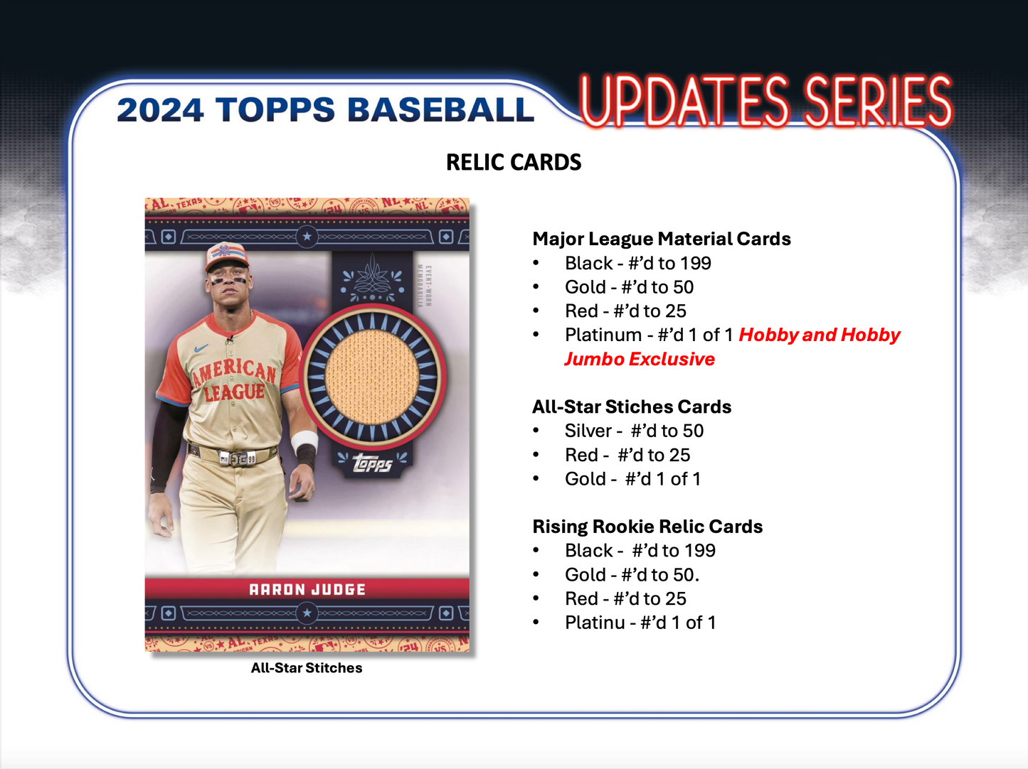 2024 Topps Update Series Baseball Jumbo Box