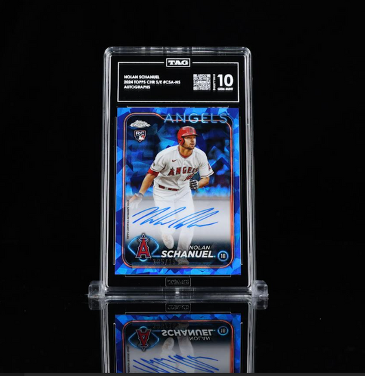 2024 Topps Chrome Sapphire Nolan Schanuel Auto /199 #CSA-NS TAG 10