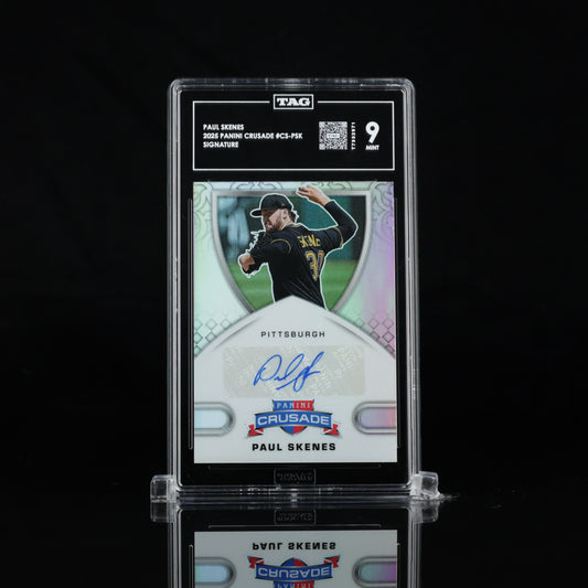 PAUL SKENES 2025 PANINI CRUSADE #CS-PSK SIGNATURES AUTO /99 TAG 9