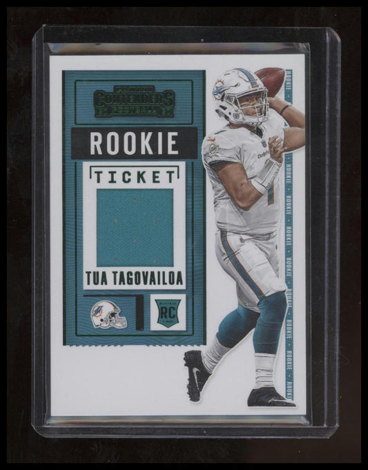 2020 Contenders Tua Tagovailoa Green Rookie Ticket Patch Dolphins