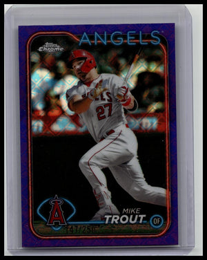 Mike Trout 2024 Topps Chrome #200 Purple Logofractor Refractor /250 Angels