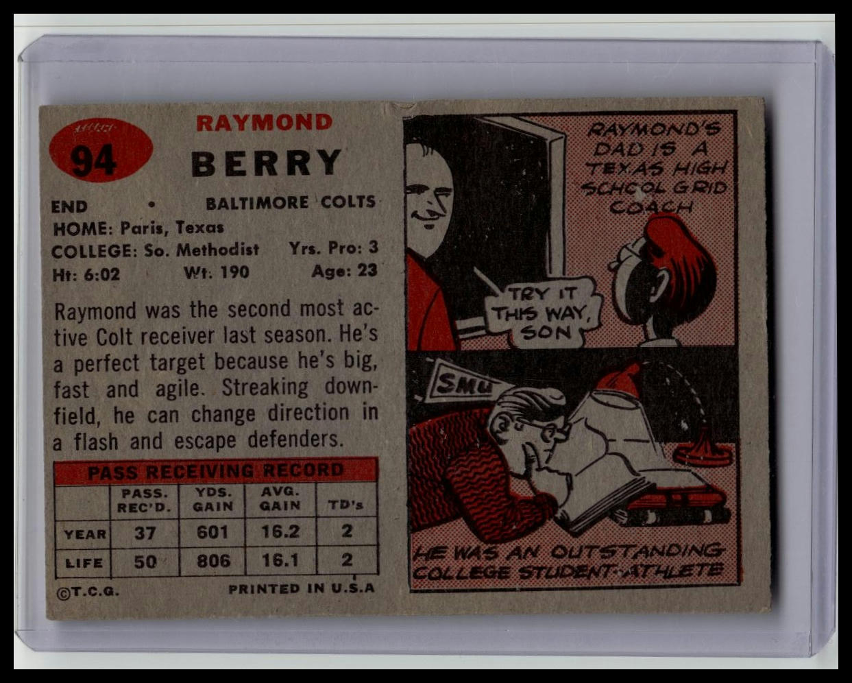 1957 Topps Raymond Berry
