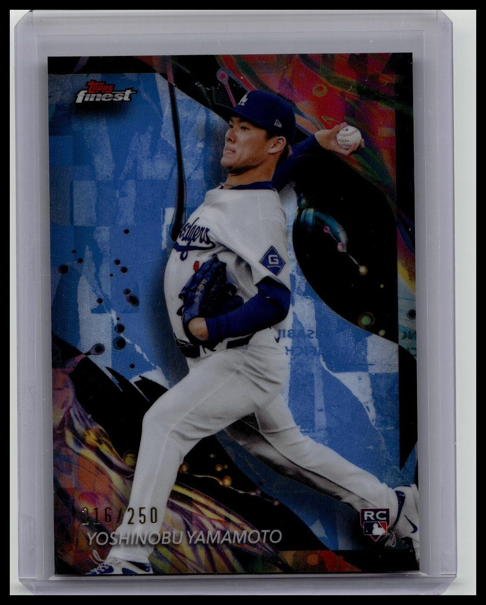 2024 Topps Finest Yoshinubo Yamamoto RC (Uncommon) 216/250 - Dodgers