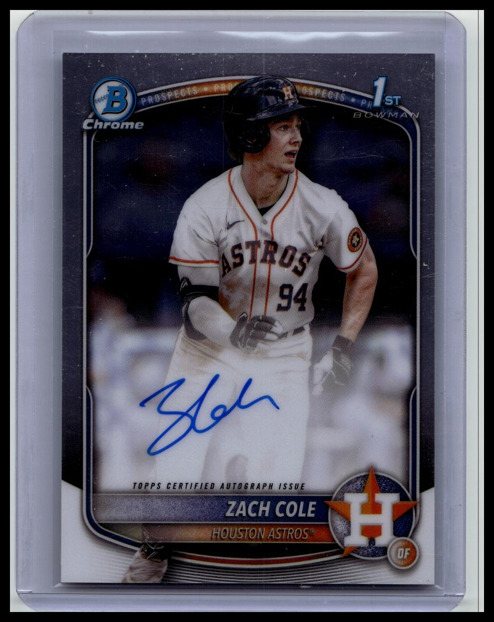 2025 Bowman Chrome Baseball Zach Cole Auto 1st #CPA-ZC Houston Astros