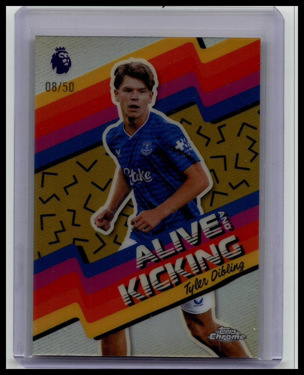 2026 Topps Chrome Premier League Tyler Dibling /50 Alive And Kicking Gold