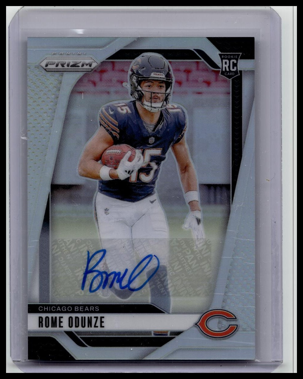 2024 Panini Prizm ROME ODUNZE ROOKIE SILVER PRIZM AUTO #385 CHICAGO BEARS