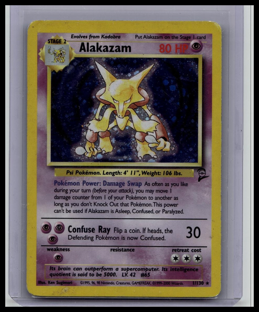 Pokémon Alakazam #1/130 ⭐️ Pokémon Base Set 2