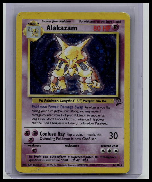 Pokémon Alakazam #1/130 ⭐️ Pokémon Base Set 2
