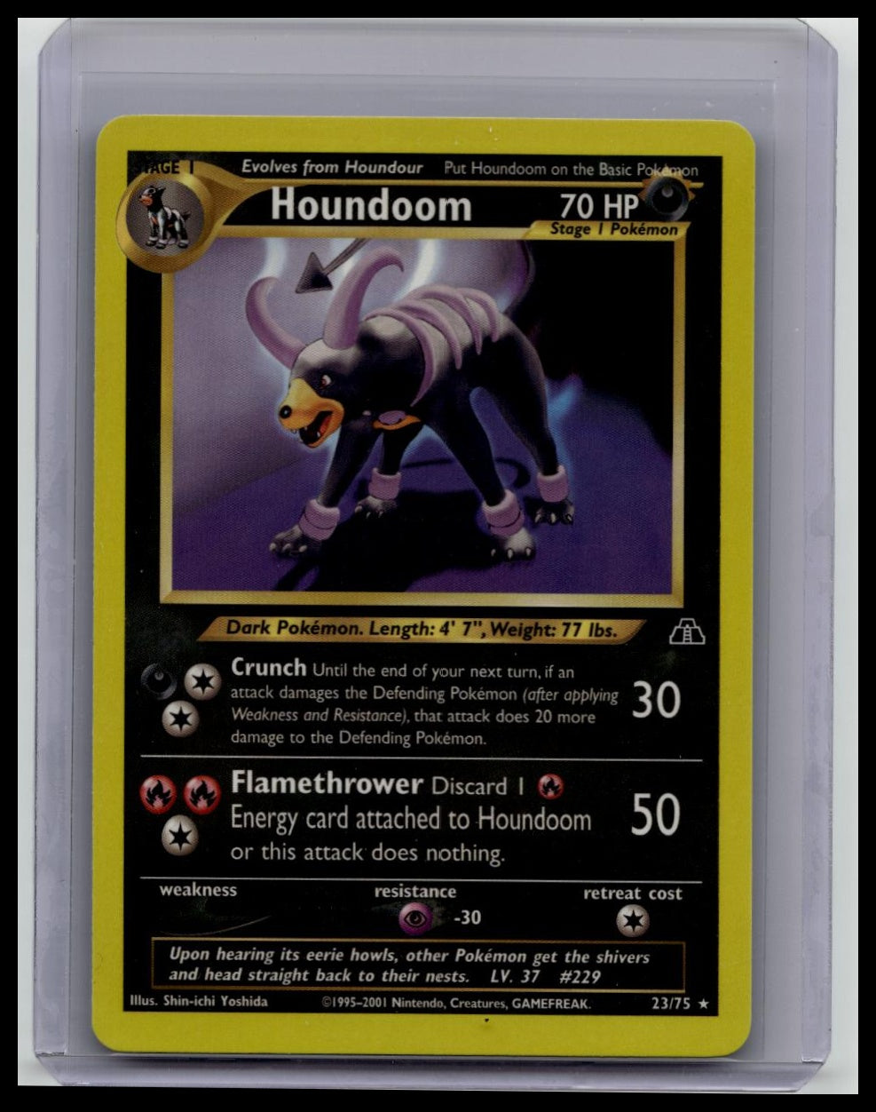 Houndoom - 23/75 - Pokemon Neo Discovery Unlimited Rare Card WOTC