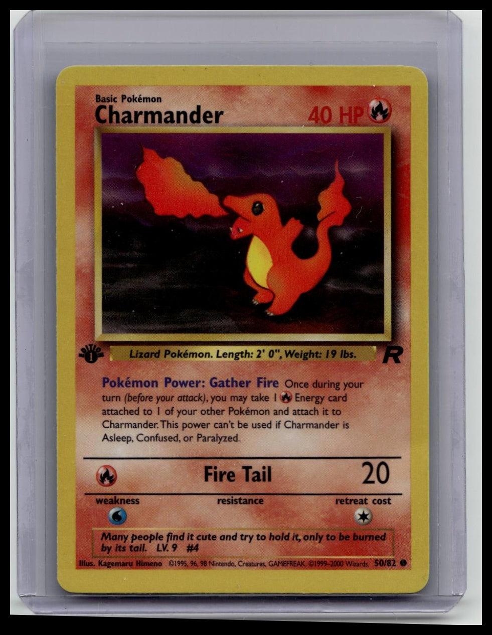Charmander 50/82 1st Edition Team Rocket Non Holo Pokemon Card