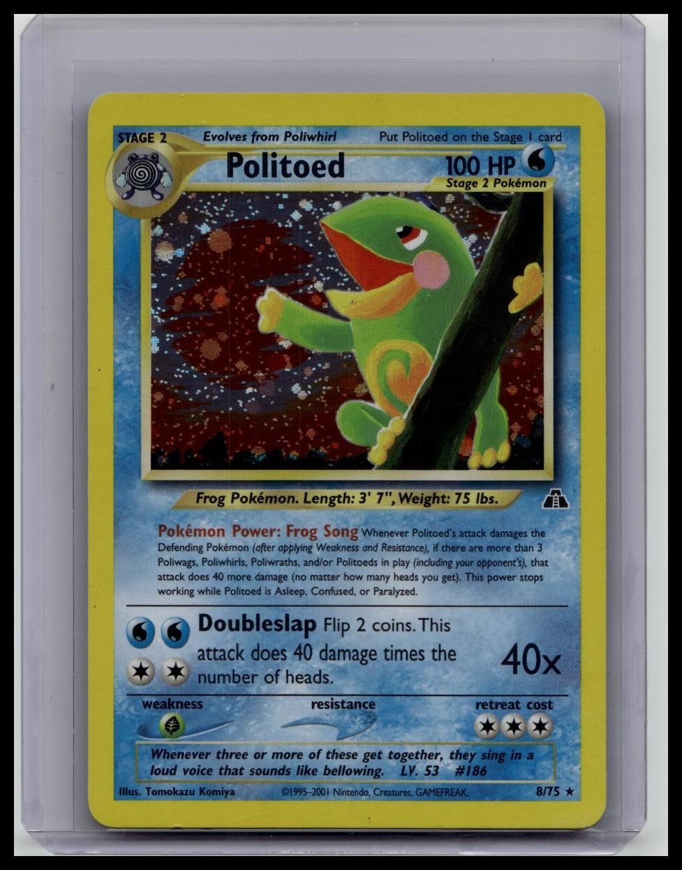 Pokémon TCG Politoed Neo Discovery 8/75 Holo Unlimited Holo Rare