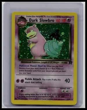 VINTAGE Dark Slowbro TCG 12/82 Team Rocket Holo Rare Pokemon Card