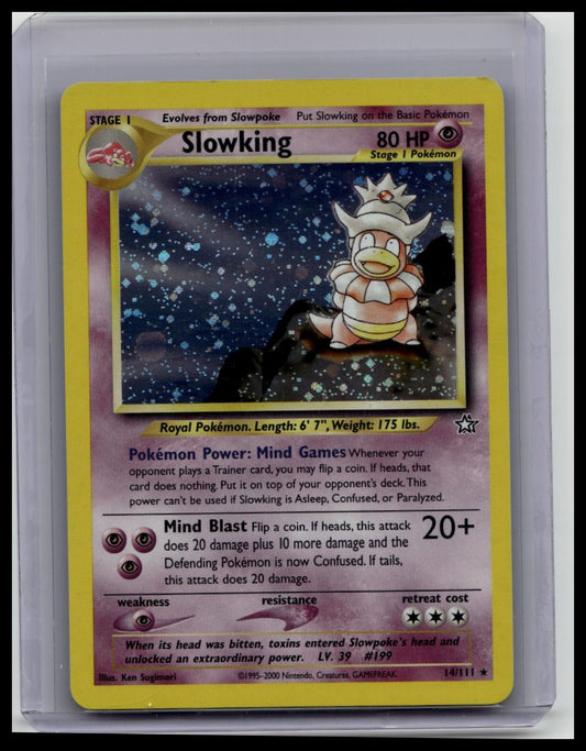 Slowking 14/111 Neo Genesis Unlimited Holo Rare Pokemon TCG