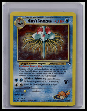 Pokémon TCG Misty's Tentacruel 10/132 Gym Heroes Holo Rare WOTC VTG 2000