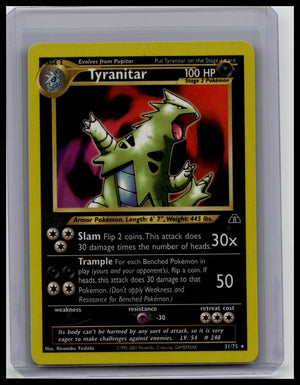 Pokémon TCG Tyranitar Neo Discovery 31/75 100 HP Rare Regular Card