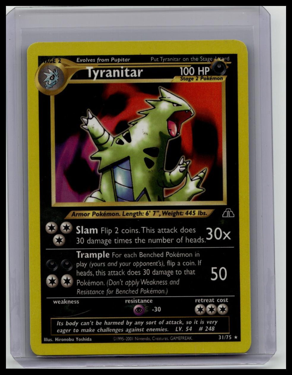 Pokémon TCG Tyranitar Neo Discovery 31/75 100 HP Rare Regular Card