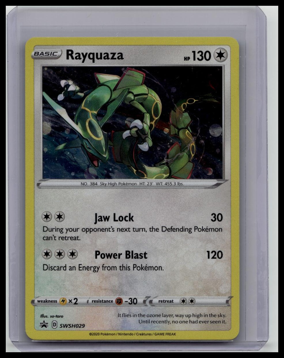 Rayquaza SWSH029 Black Star Promo Holo Pokemon Card