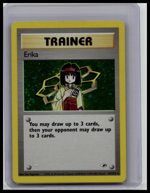 Pokémon TCG Gym Heroes Erika 16/132 Trainer Unlimited Rare English 2000 WotC