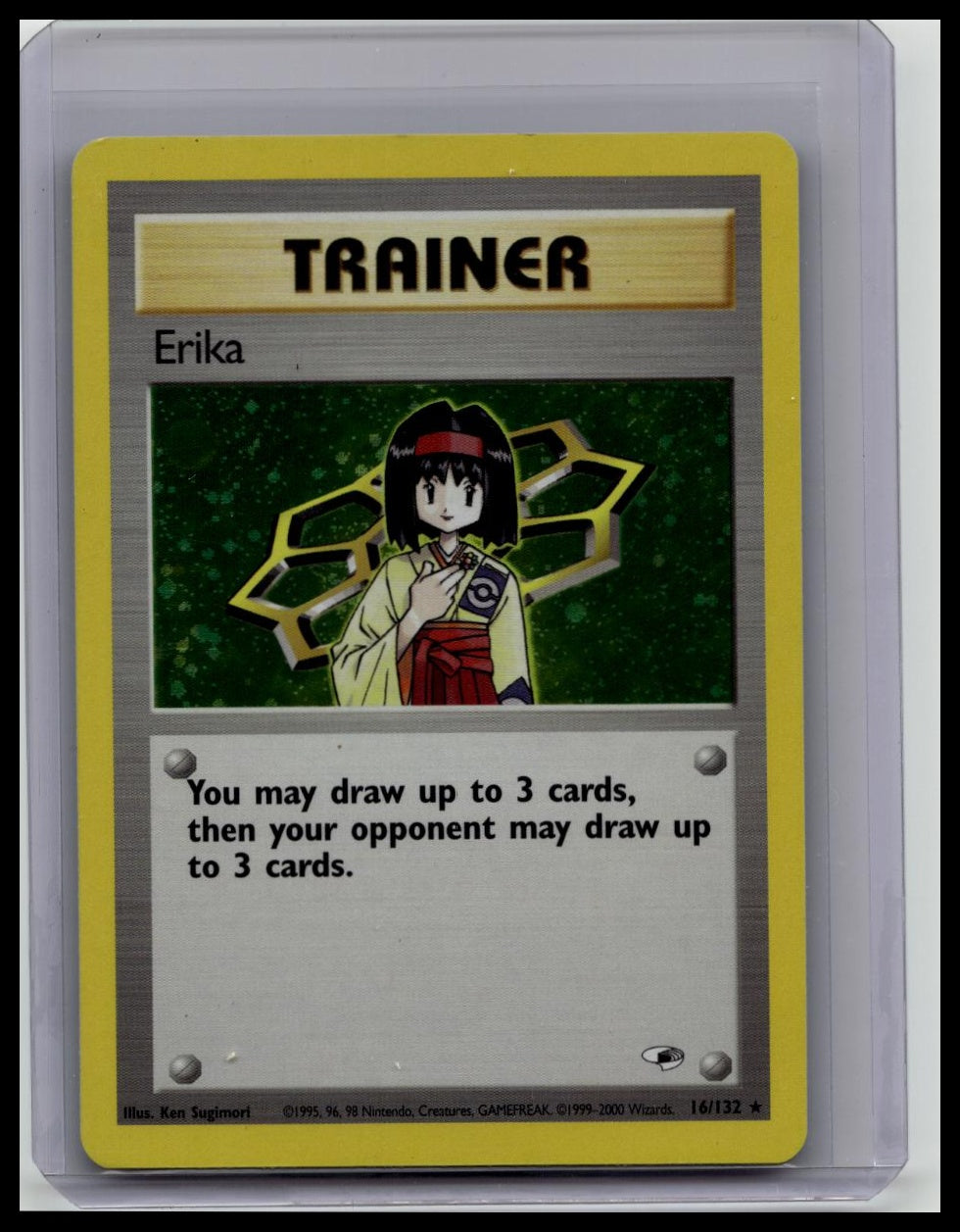Pokémon TCG Gym Heroes Erika 16/132 Trainer Unlimited Rare English 2000 WotC